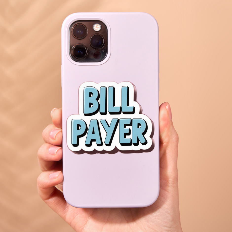 Sale Hunter Bill Payer Waterproof Phone Sticker Set Fun His Hers Couple Design premium sticker product image 3