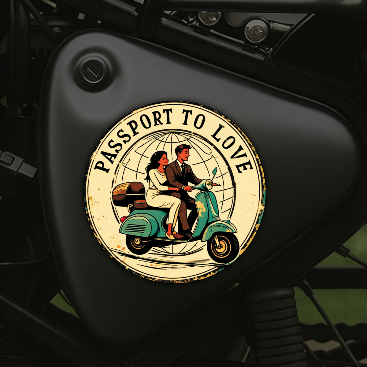 Highway Honeymoon Couple Sticker Travel Love Series Copy premium product image view 6
