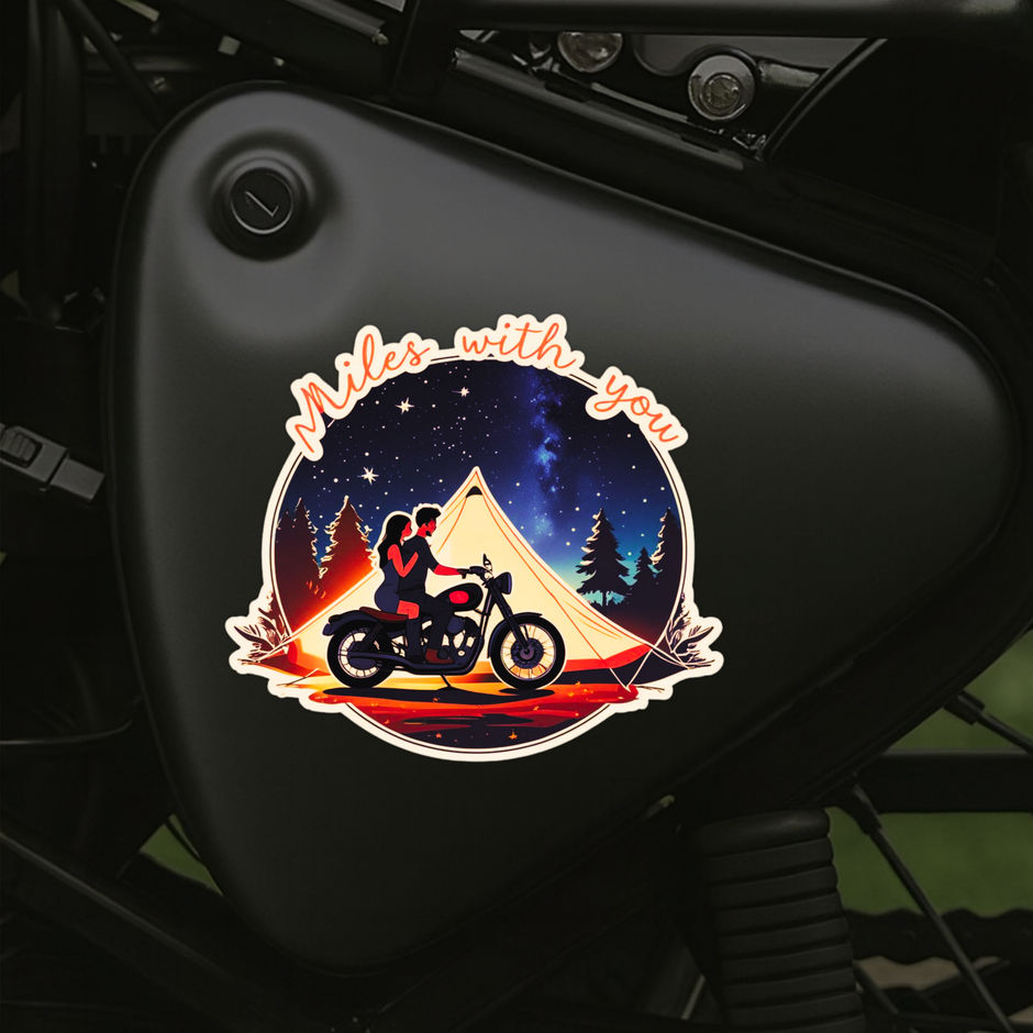 Miles With You Couple Sticker Camping Love Series Copy premium product image view 7