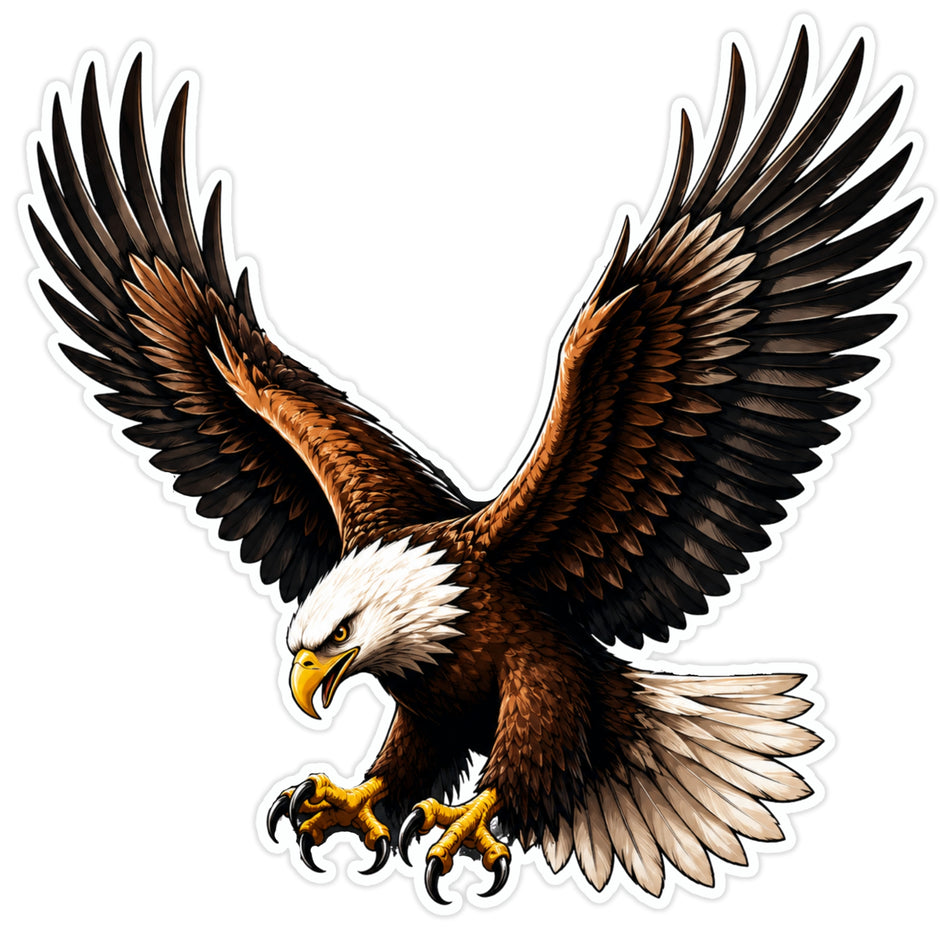 Flying Bald Eagle Sticker 19cm Waterproof Matte Vinyl – STIXY premium vinyl sticker image 608