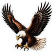 Flying Bald Eagle Sticker 19cm Waterproof Matte Vinyl – STIXY premium vinyl sticker image 608