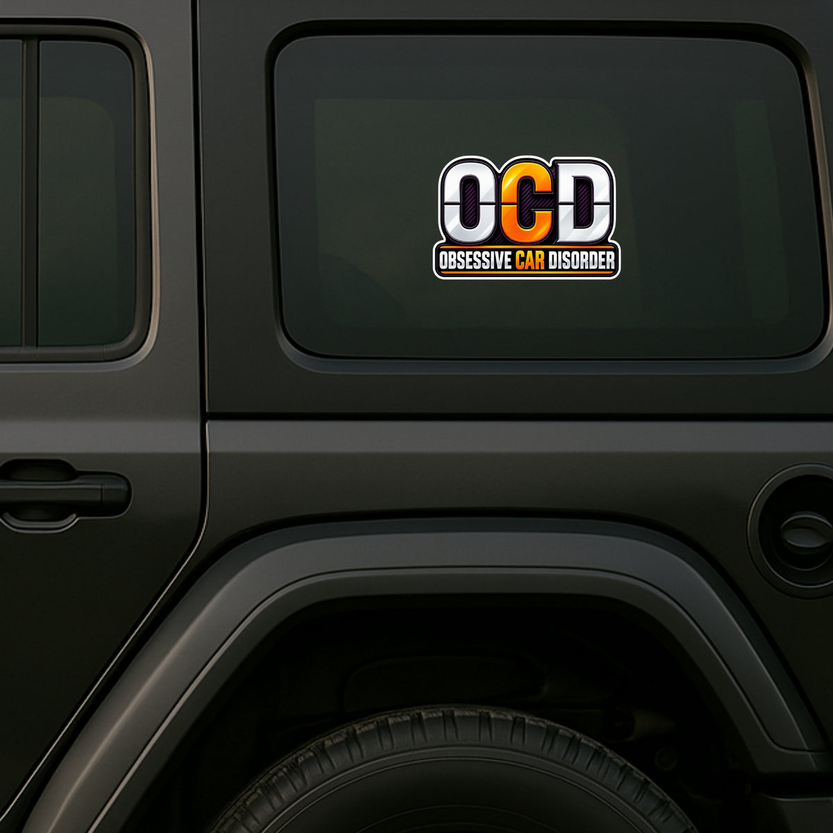 OCD Obsessive Car Disorder Waterproof Vehicle Decal Applied on SUV by STIXY