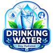 Drinking Water Sign Sticker 18cm Waterproof Matte Vinyl – STIXY premium vinyl sticker image 431