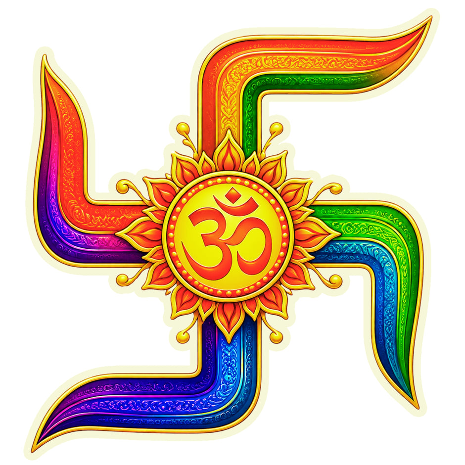 Om Swastik Sticker 15 × 15 cm | Sacred Hindu Symbol for Home & Office Entrance | Waterproof Matte Vinyl – STIXY premium vinyl sticker image 327