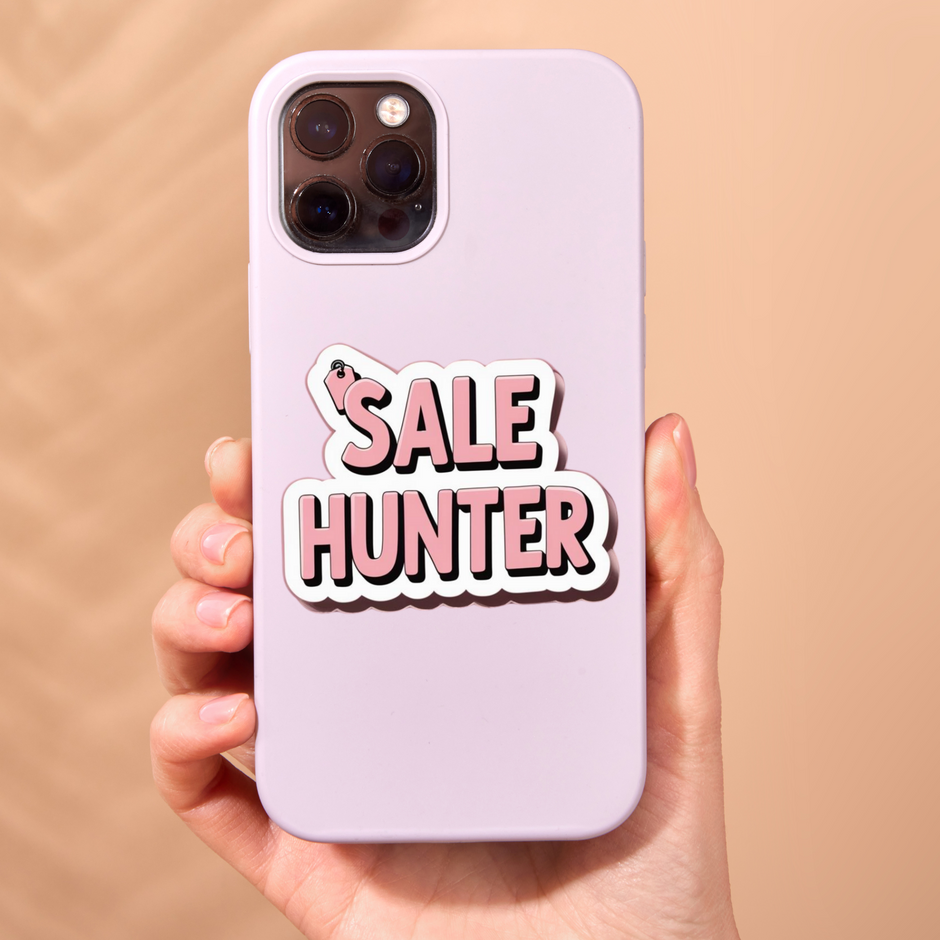 Sale Hunter Bill Payer Waterproof Phone Sticker Set Fun His Hers Couple Design premium sticker product image 4