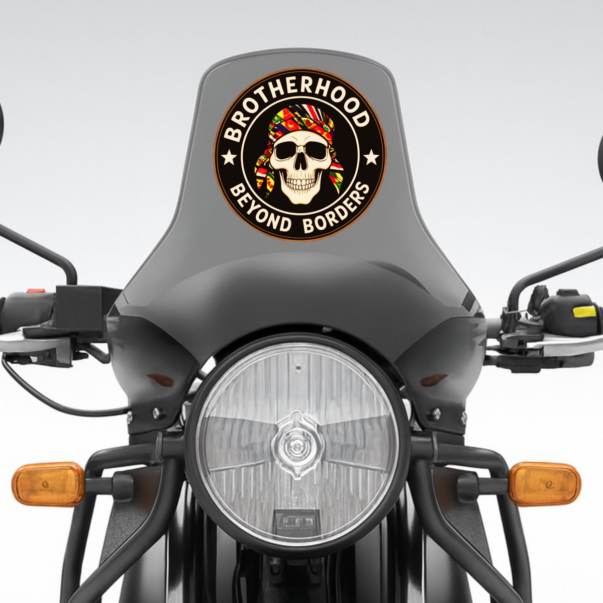 Brotherhood Beyond Borders Sticker Biker Skull Decal Copy premium sticker product image 6
