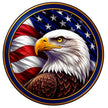 American Eagle Flag Sticker 15cm Waterproof Matte Vinyl – STIXY premium vinyl sticker image 536