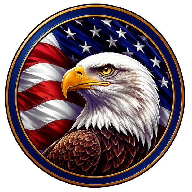 American Eagle Flag Sticker 15cm Waterproof Matte Vinyl – STIXY premium vinyl sticker image 536
