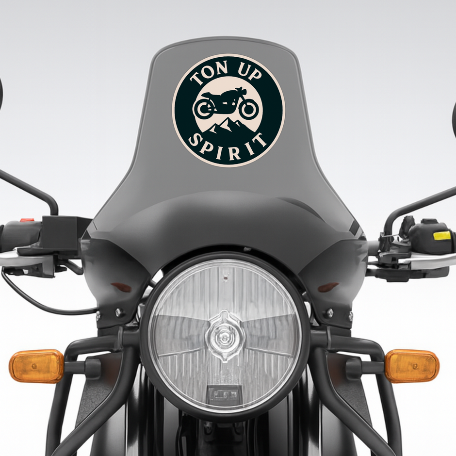 Biker Brotherhood Sticker Skull And Piston Design Decal Copy premium sticker product image 3