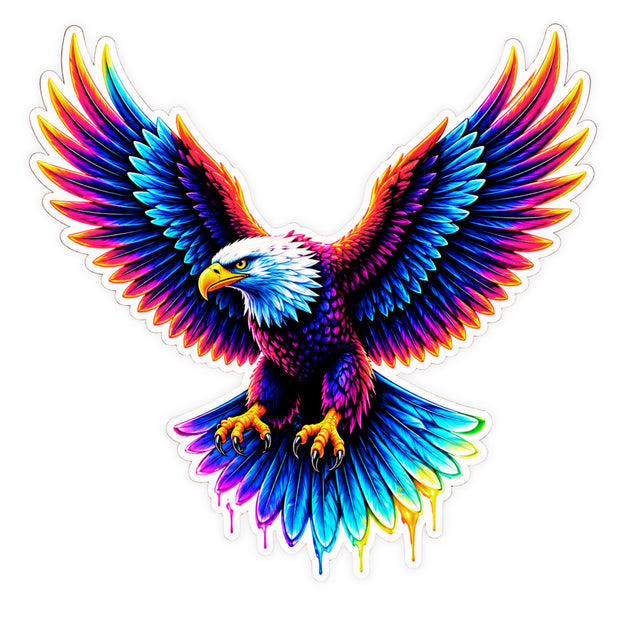 Neon Colorful Eagle Sticker 18cm Waterproof Matte Vinyl – STIXY premium vinyl sticker image 564