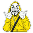 Anonymous Mask Hoodie Sticker 16cm Waterproof Matte Vinyl – STIXY premium vinyl sticker image 583