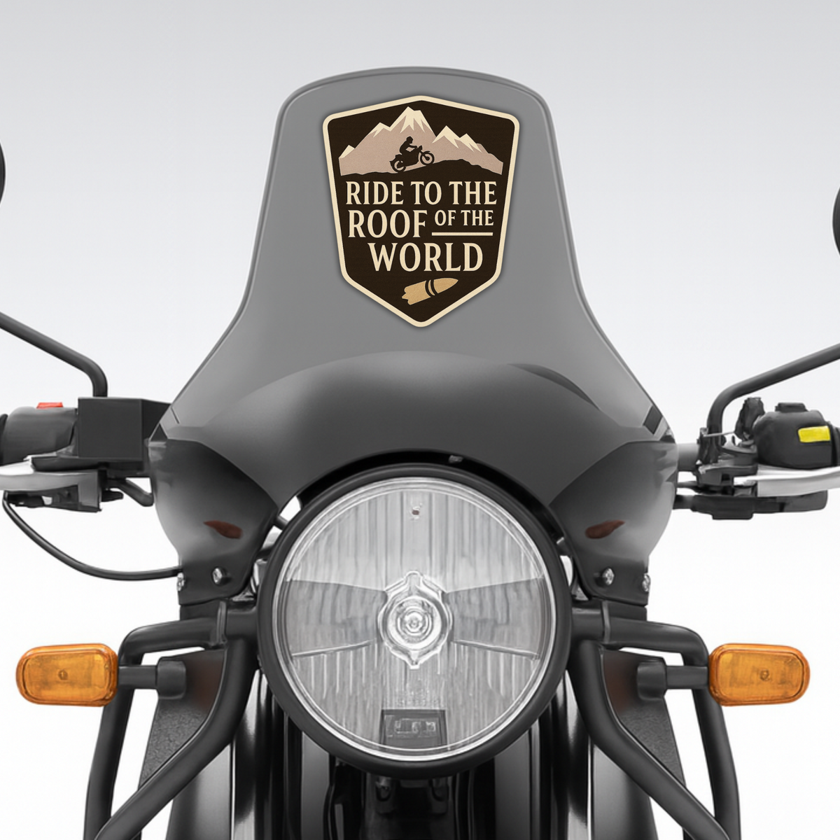 Conquered Ladakh Sticker Bike Adventure Badge Decal Copy premium sticker product image 3