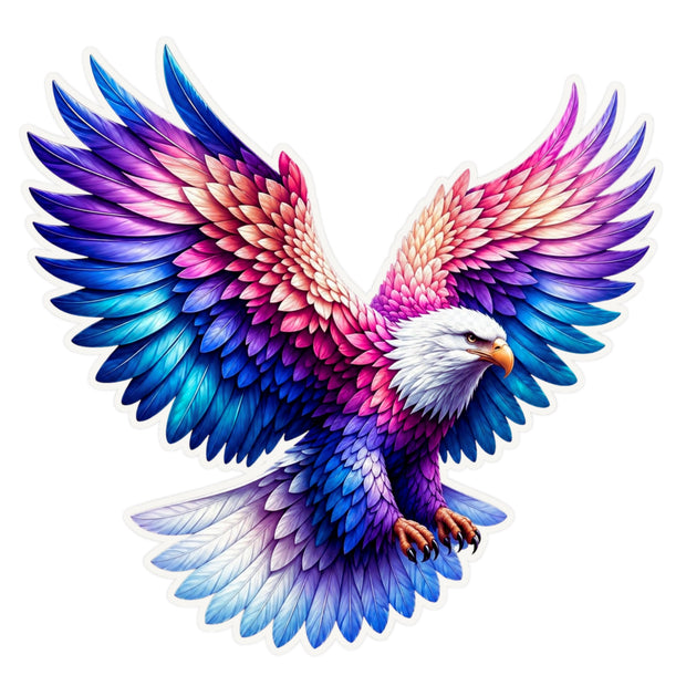 Colorful Eagle Wings Sticker 19cm Waterproof Matte Vinyl – STIXY premium vinyl sticker image 551