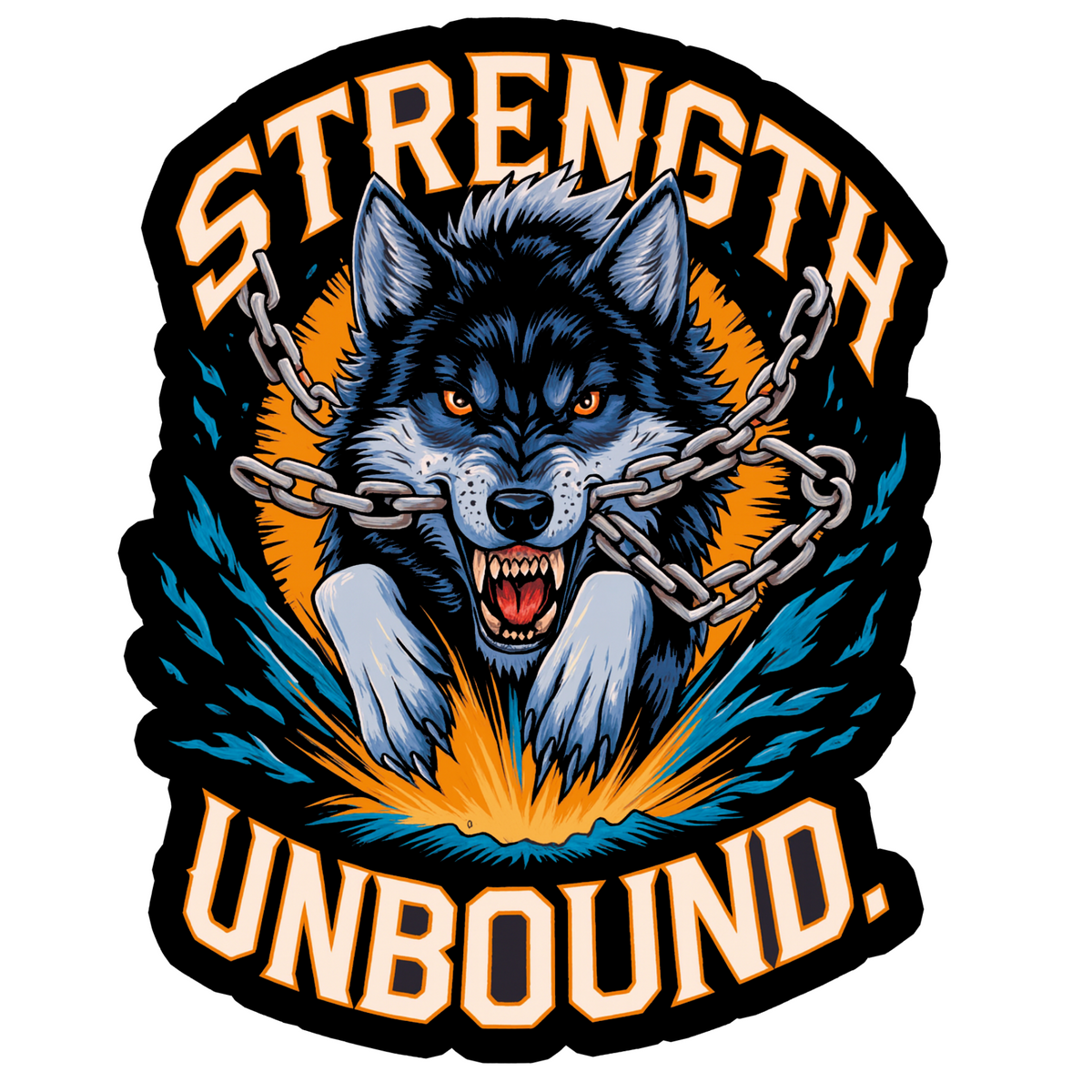STRENGTH UNBOUND STICKER – WOLF POWER EDITION premium product image view 1