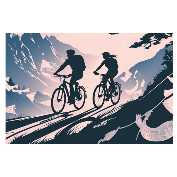 MOUNTAIN CYCLING ADVENTURE STICKER – EXPLORE LIFE SERIES premium product image view 1