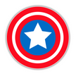 Captain Hero Shield – Waterproof Sticker | Red-White-Blue Super Emblem premium vinyl sticker product image 1