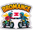BROMANCE STICKER – MOTORCYCLE BRO FIST ADVENTURE DECAL premium sticker product image 1
