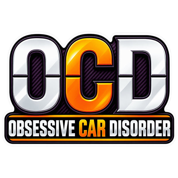 OCD Obsessive Car Disorder Funny Automotive Waterproof Matte Vinyl Sticker by STIXY