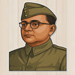 Netaji Subhas Chandra Bose Vinyl Sticker | Freedom Fighter Tribute Decal premium sticker image view 1