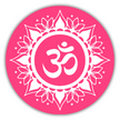ॐ Mandala Waterproof Sticker (Pink) | Vibrant Spiritual Vinyl Sticker premium vinyl sticker product image 1