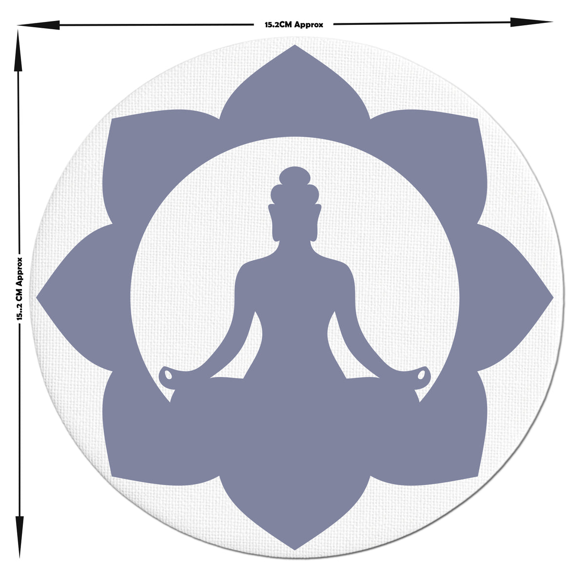Lotus Buddha Wall Frame Round Reflective Calmness premium sticker image view 5