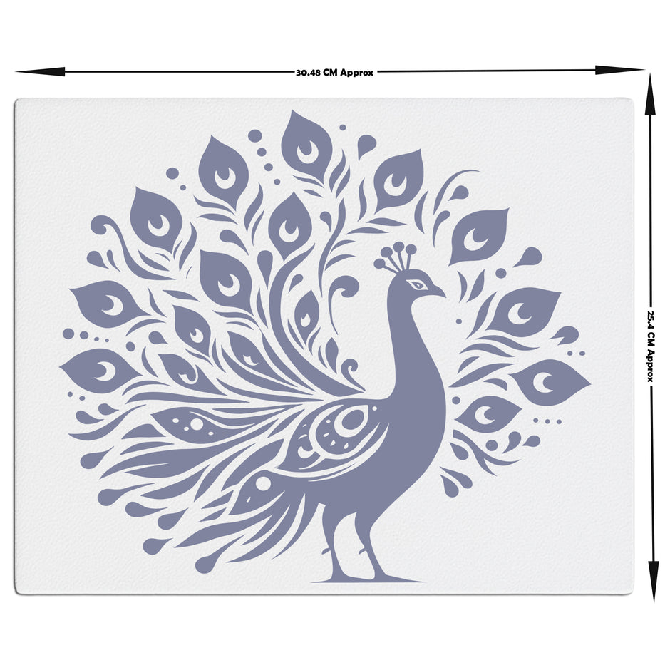 Royal Peacock Wall Frame Reflective Mandala Style Feathers In Premium Art premium sticker image view 5