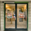 Cute Panda Push Pull Door Sticker Set Waterproof Matte Vinyl 15 Cm Copy premium product image view 2