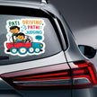Pati Driving Patni Judging Funny Desi Couple Sticker premium product image 2