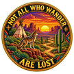 Not All Who Wander Are Lost Adventure Waterproof Matte Vinyl Sticker by STIXY