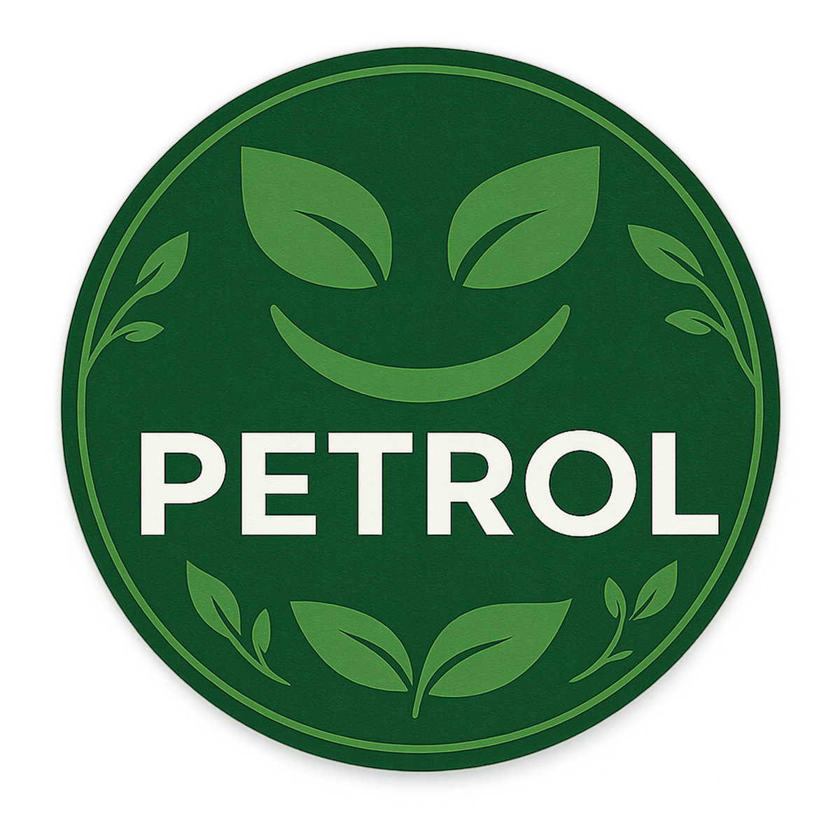 Green Leaf Petrol Sticker – Waterproof Eco-Friendly Look Vinyl for Car & Bike Fuel Lid premium vinyl sticker product image 1