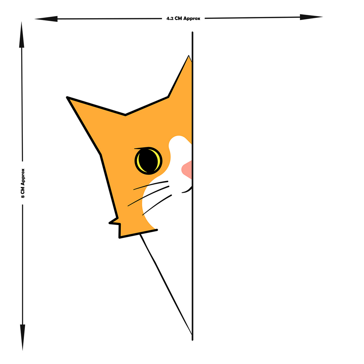 Calico Peeking Cats Laptop Sticker Set Pack Of 2 Waterproof Vinyl Edge Decals For Laptops Tablets Copy premium sticker product image 5