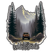 WILD ROOTS JEEP STICKER – OFFROAD ADVENTURE DECAL premium sticker product image 1