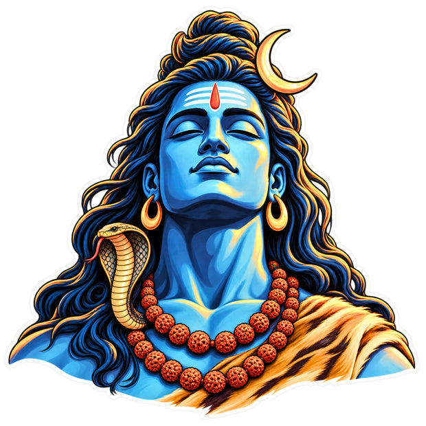 Lord Shiva Adiyogi Meditation Mahadev Spiritual Sticker by STIXY