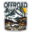 OFFROAD JEEP STICKER – MOUNTAIN ADVENTURE DECAL premium sticker product image 1