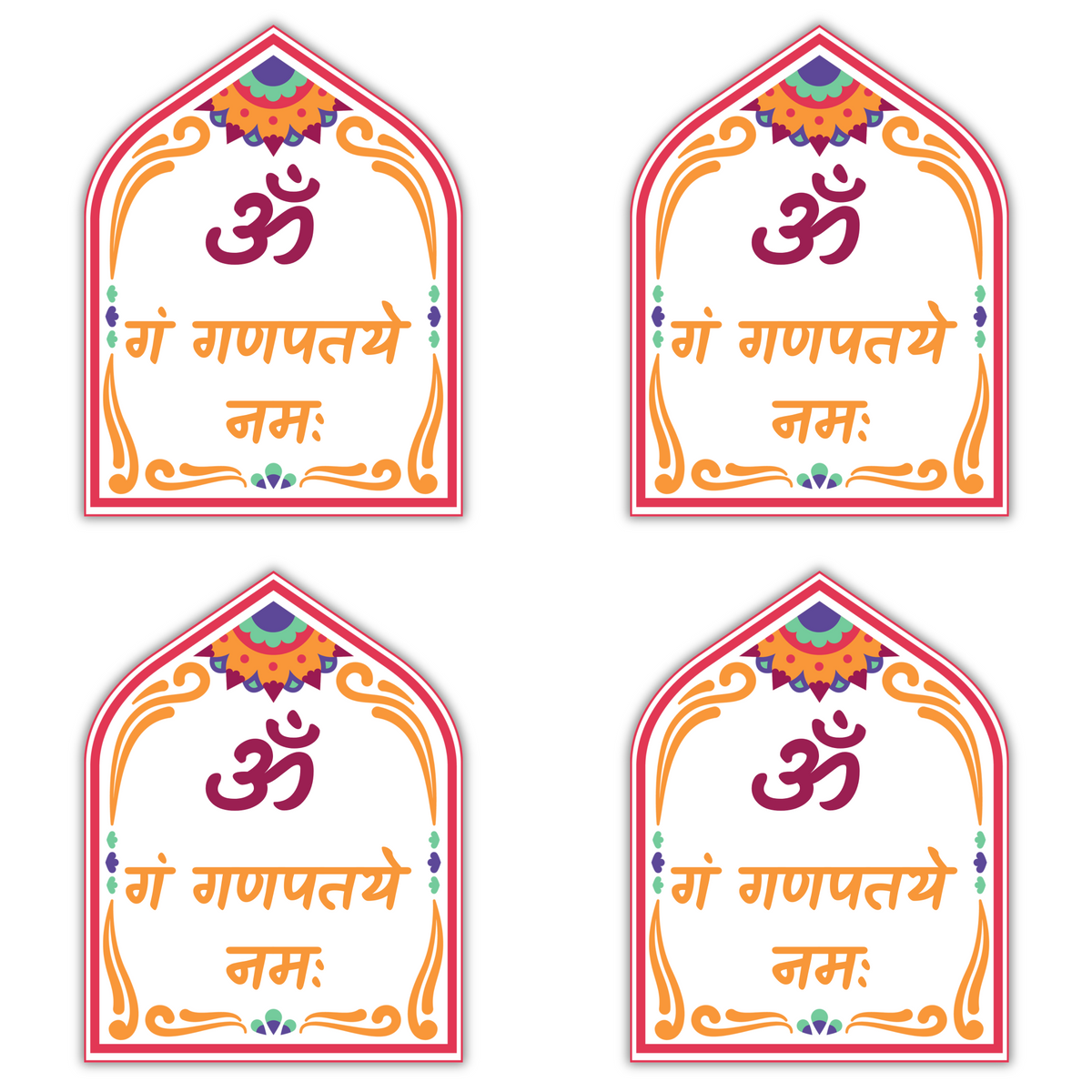 Waterproof Sticker – Sacred Ganesh Mantra 