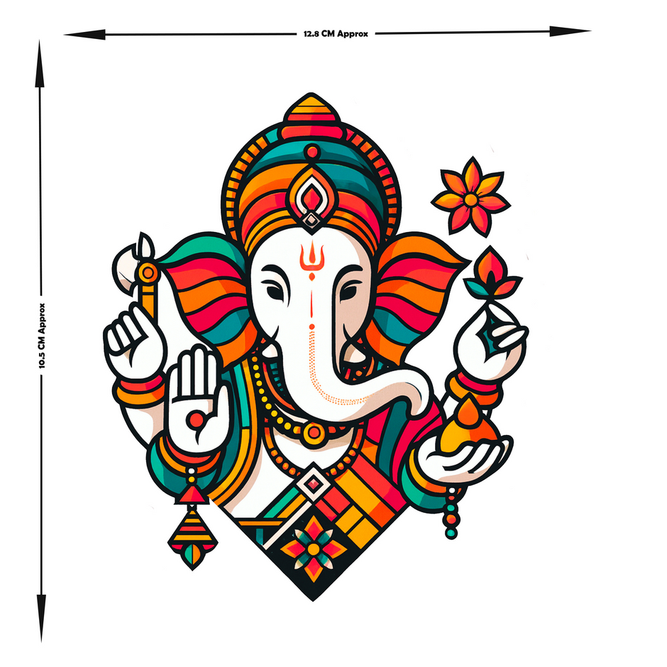 Waterproof Lord Ganesha Sticker Vibrant Spiritual Decal Copy premium sticker product image 5