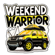 WEEKEND WARRIOR STICKER – ADVENTURE SUV CAMPING DECAL premium sticker product image 1
