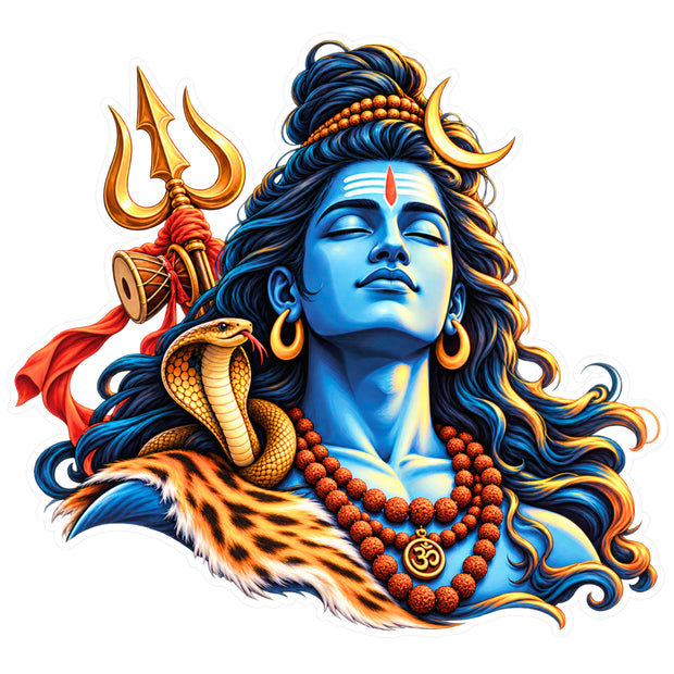 Lord Shiva Adiyogi Mahadev Spiritual Devotional Sticker by STIXY