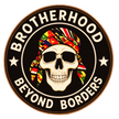 BROTHERHOOD BEYOND BORDERS STICKER – SKULL BANDANA BIKER DECAL premium sticker product image 1
