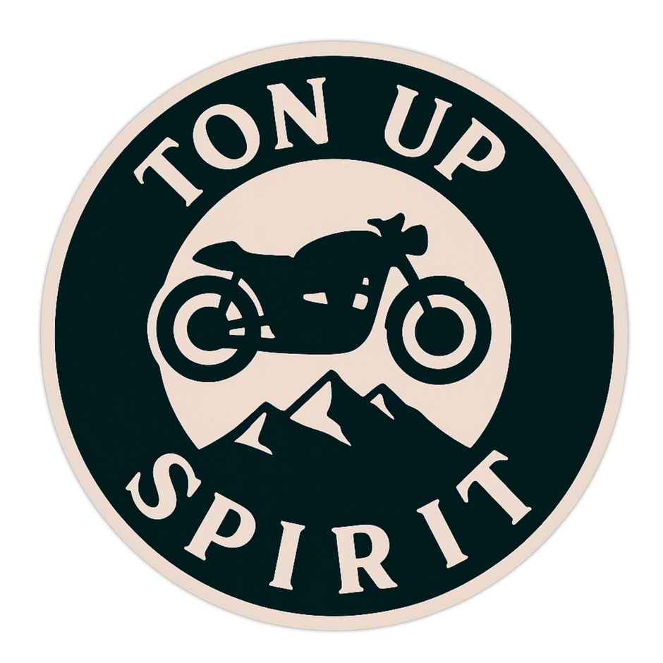 TON UP SPIRIT STICKER – VINTAGE CAFE RACER BIKE DECAL premium sticker product image 1