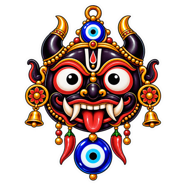 Nazar Battu Evil Eye Guardian Face Waterproof Matte Vinyl Sticker by STIXY