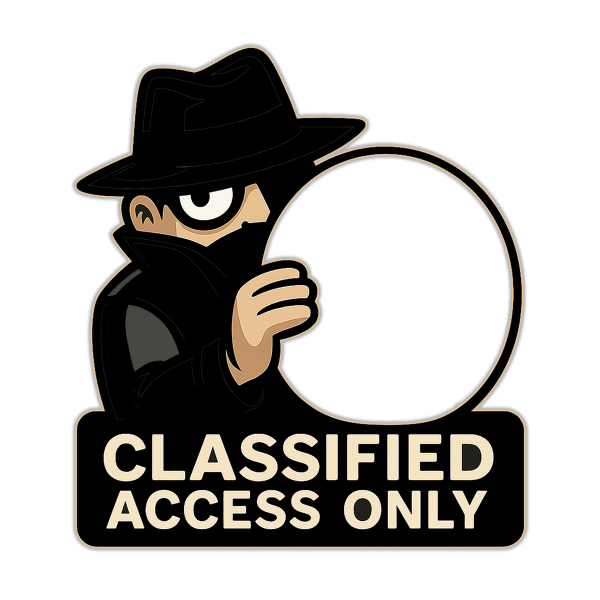 Classified Access Only Spy Sticker Secret Agent Design Water Resistant Vinyl premium vinyl sticker product image 2