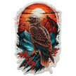 Eagle in Mountain Sunset – Waterproof Vinyl Sticker | Wildlife Adventure Art premium vinyl sticker product image 1