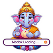 Modak Loading... Ganesha Sticker – Waterproof Cartoon Vinyl | Cute & Spiritual premium vinyl sticker product image 1
