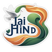 Jai Hind Tricolor Dove Sticker – Waterproof Indian Patriotic Vinyl | Independence Day Decor premium vinyl sticker product image 1