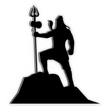Lord Shiva on Mountain Silhouette – Waterproof Sticker | Mahadev Trishul Design premium vinyl sticker product image 1
