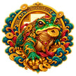 Three Legged Fortune Frog Feng Shui Wealth Waterproof Matte Vinyl Sticker by STIXY