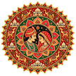 Royal Rajasthani Couple Mandala Waterproof Matte Vinyl Sticker by STIXY
