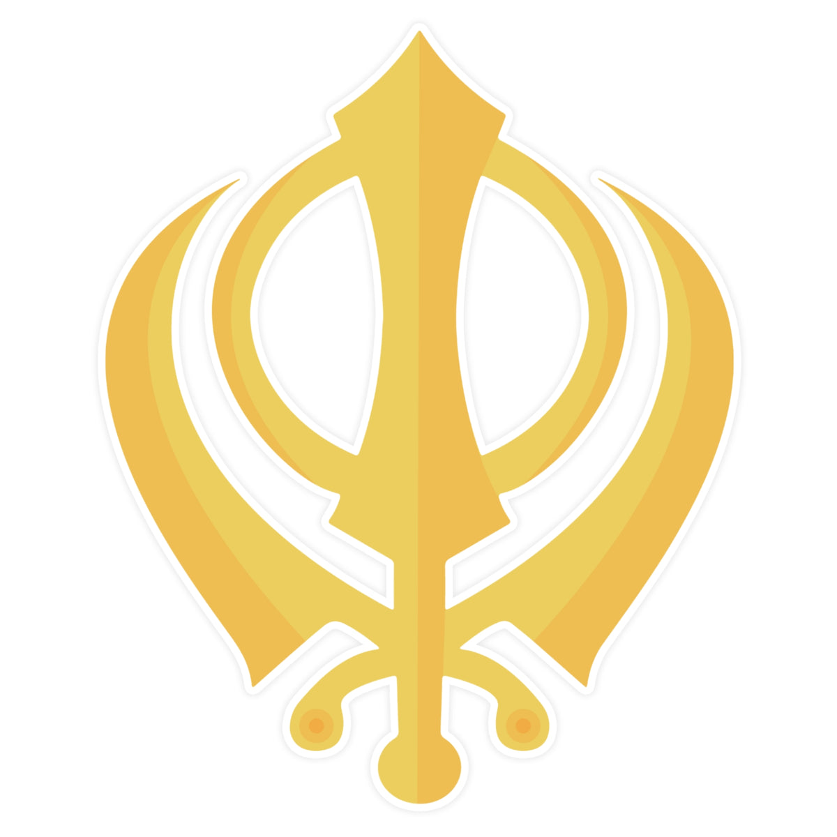 Khanda Sikh Symbol Sticker 22cm Waterproof Matte Vinyl – STIXY premium vinyl sticker image 510