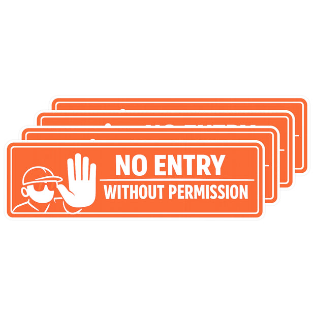No Entry Without Permission Sticker Set of 4 Waterproof Matte Vinyl – STIXY premium vinyl sticker image 464